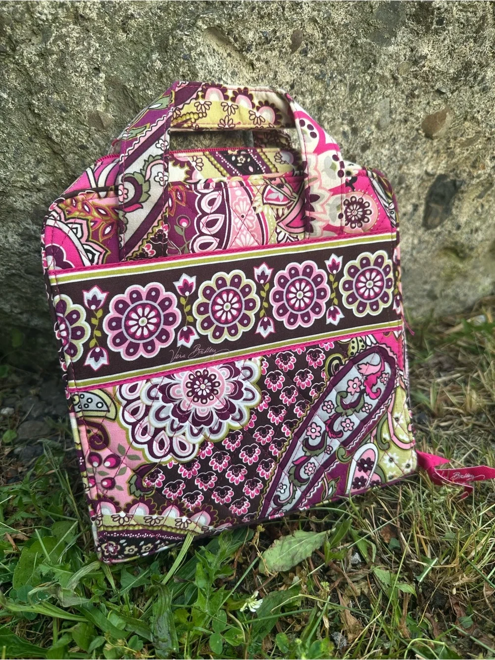 Vera Bradley Very Berry Paisley Tech Organizer